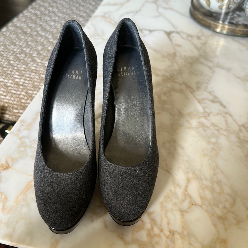 Stuart Weitzman pump.. heel are 4 1/2 inches high